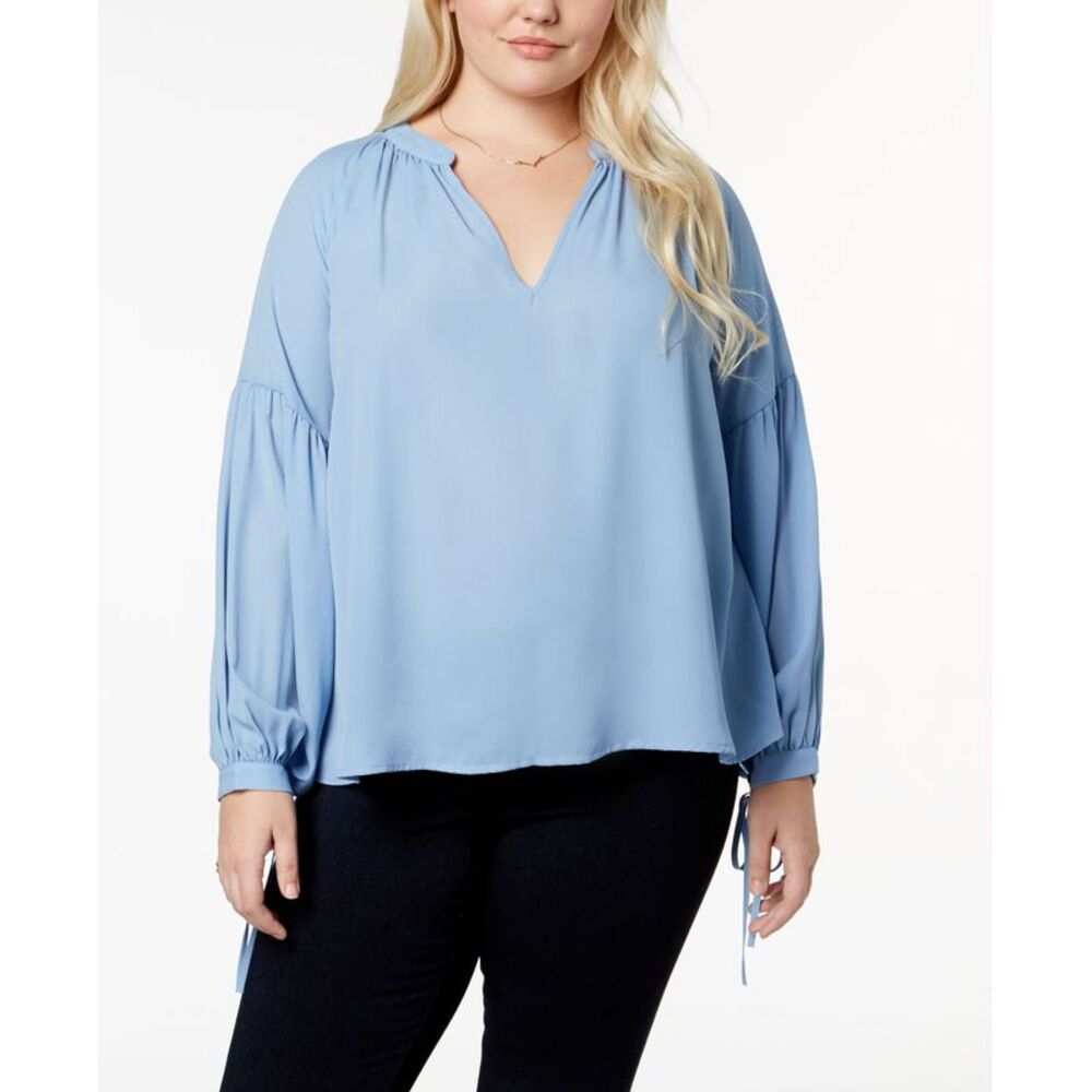 Say What Trendy Plus Size V Neck Blouse